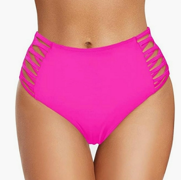 Other - Holipick  High Waisted Bikini Bottom Full Coverage Strappy Swimsuit Bottom
